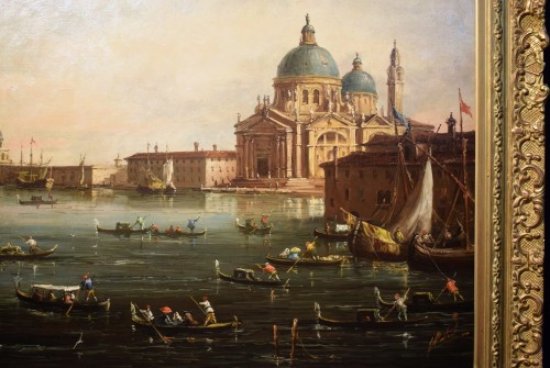 XIXe siècle - Venise, Panorama du Grand Canal - José Martorell Puidomenech (1800-1900)